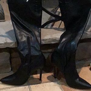Aldo black leather boots perfect condition